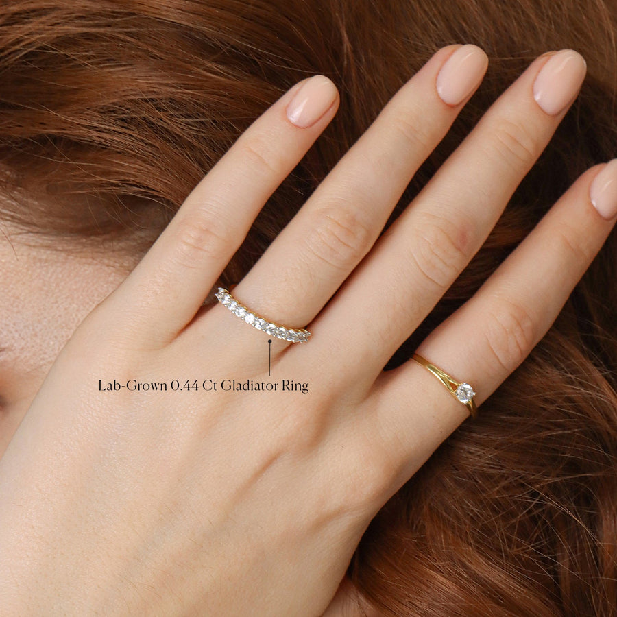 Lab-Grown 0.44 Ct Gladiator Ring