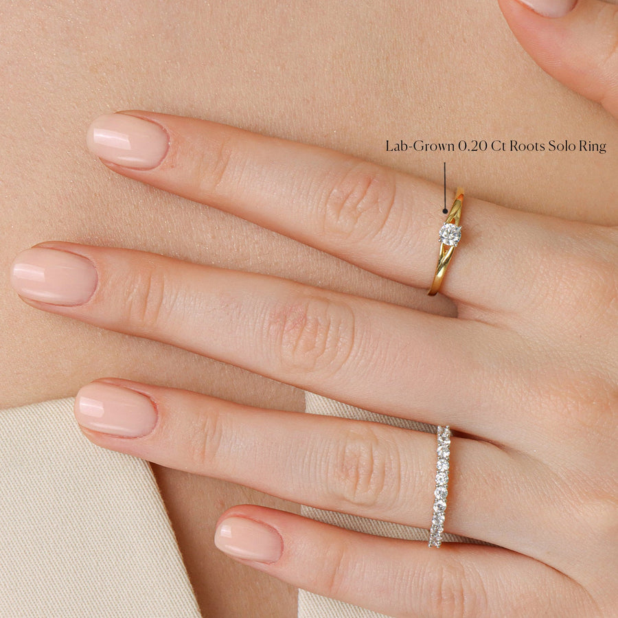 Lab-Grown 0.20 Ct Roots Solo Ring
