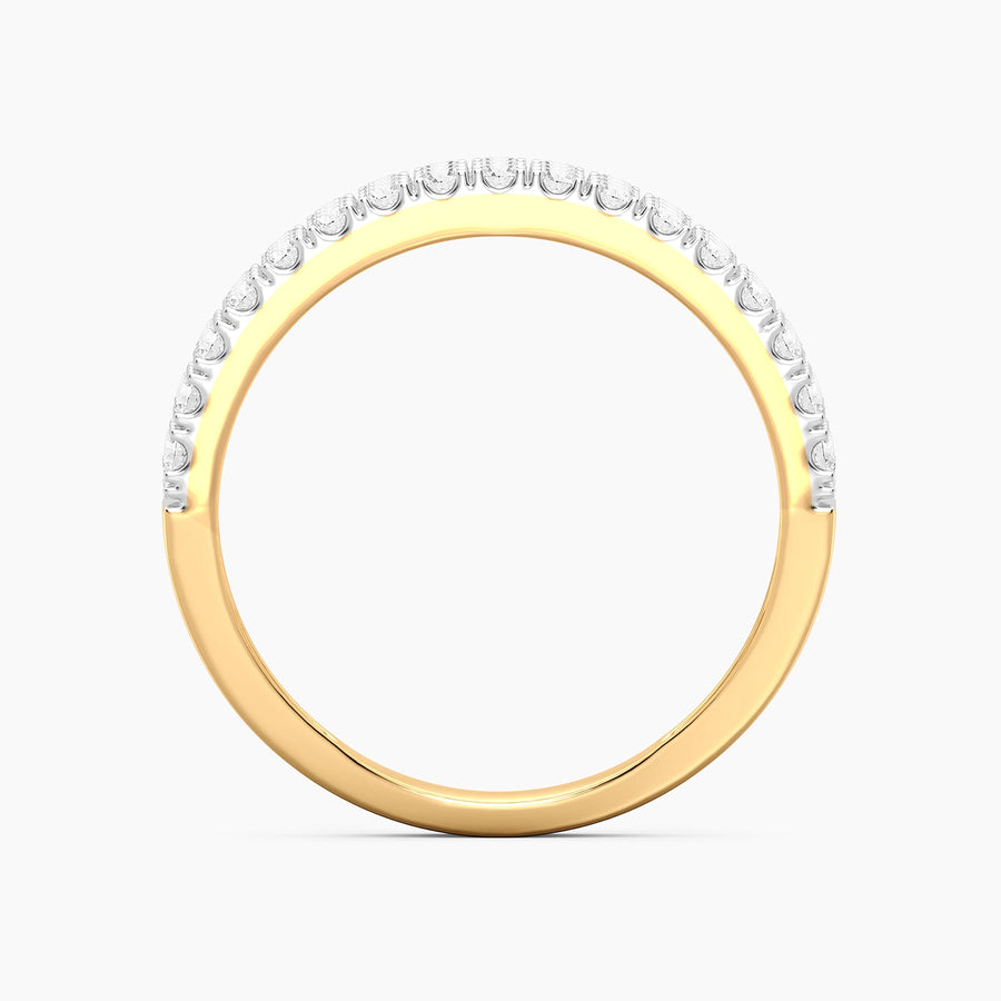 Lab-Grown Pave Triple Row Ring