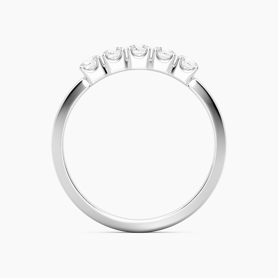 Lab-Grown  5-Stone Diamond Band Ring