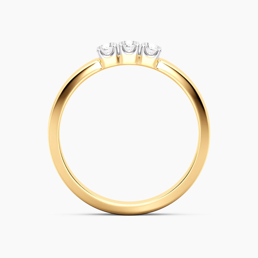 Lab-Grown Trio Band  Ring