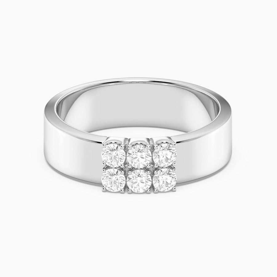 Lab-Grown Trio Band  Ring