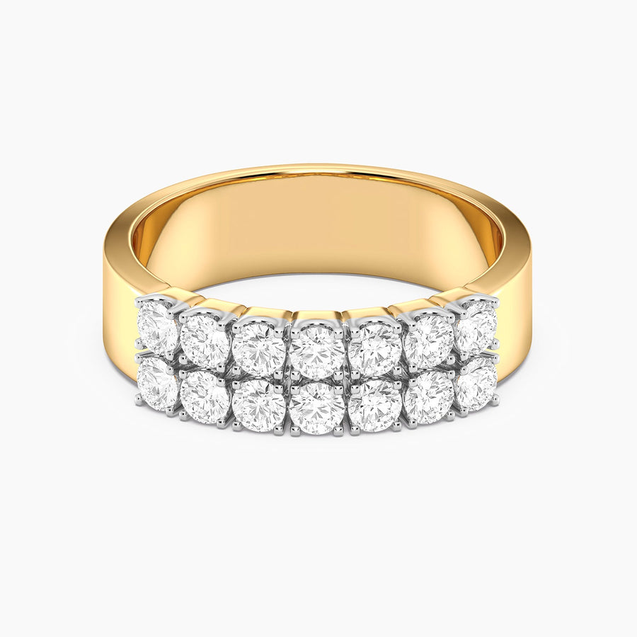 Lab-Grown Pave Double Row Ring