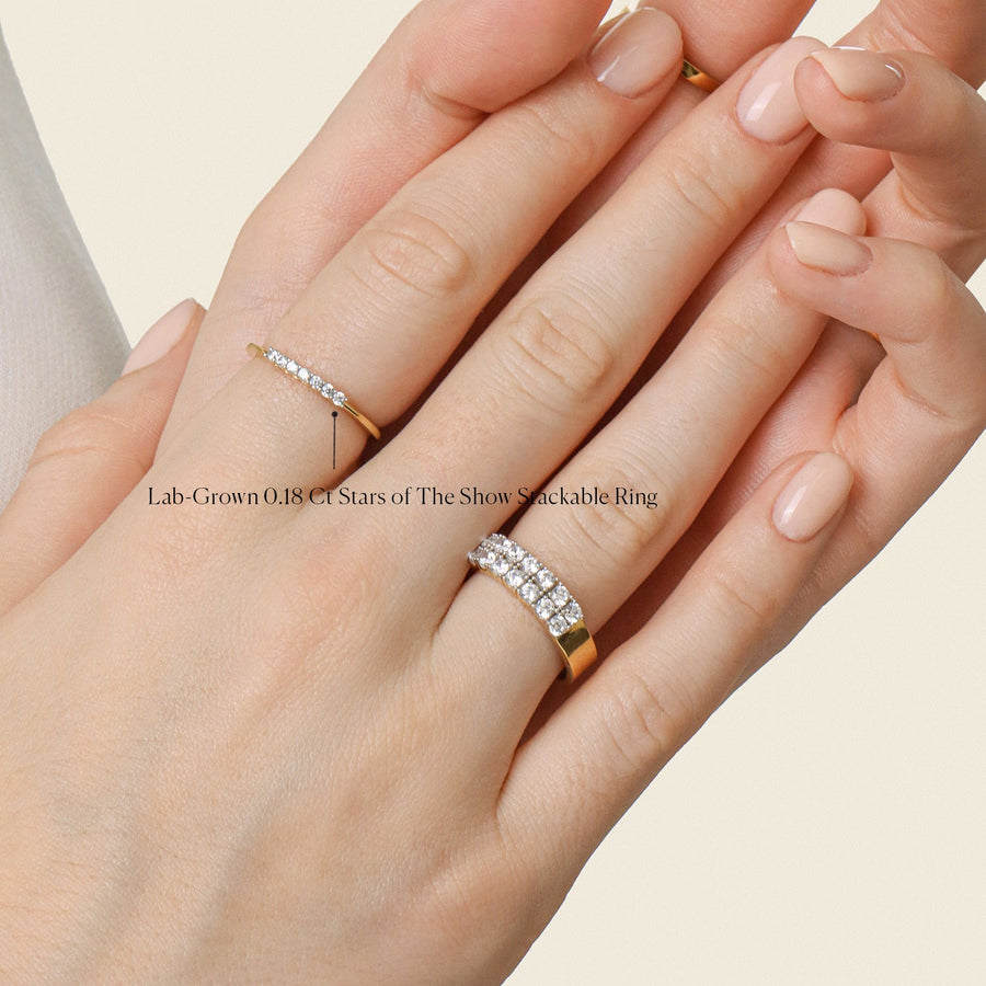 Lab-Grown 0.18 Ct Stars of The Show Stackable Ring
