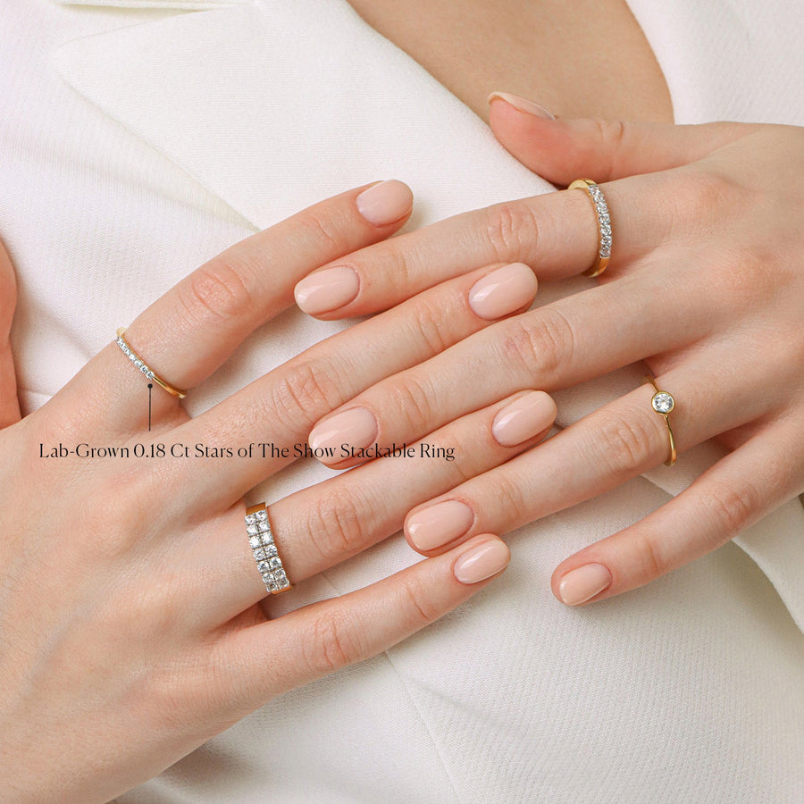 Lab-Grown 0.18 Ct Stars of The Show Stackable Ring