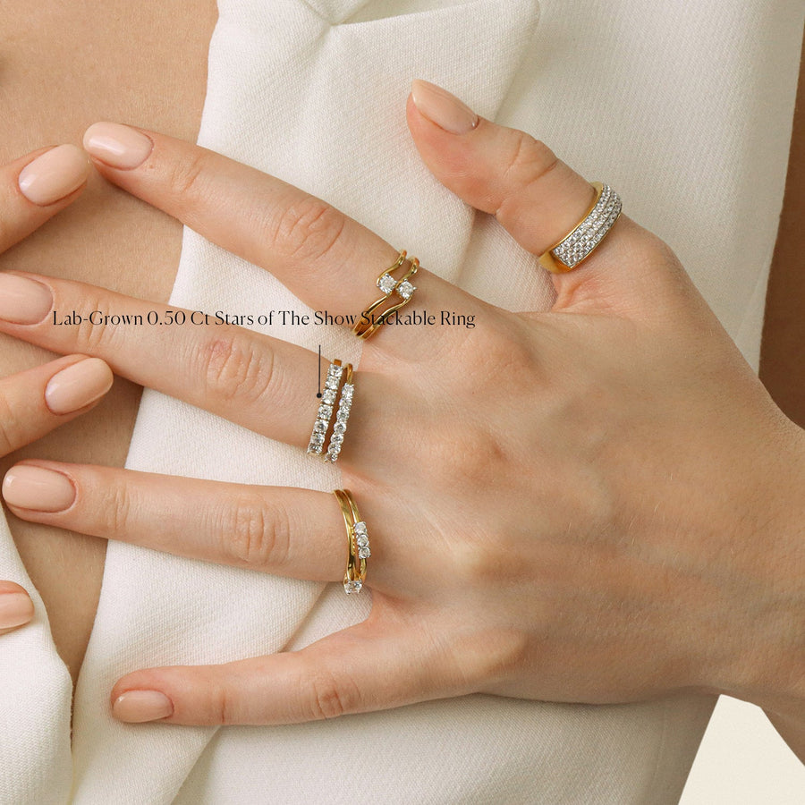 Lab-Grown 0.50 Ct Stars of The Show Stackable Ring