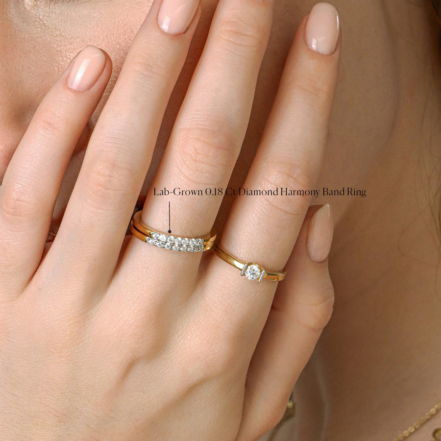 Lab-Grown 0.18 Ct Diamond Harmony Band Ring