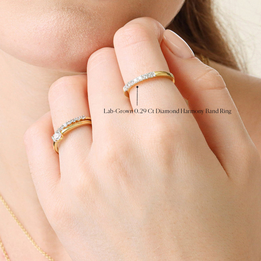 Lab-Grown 0.29 Ct Diamond Harmony Band Ring