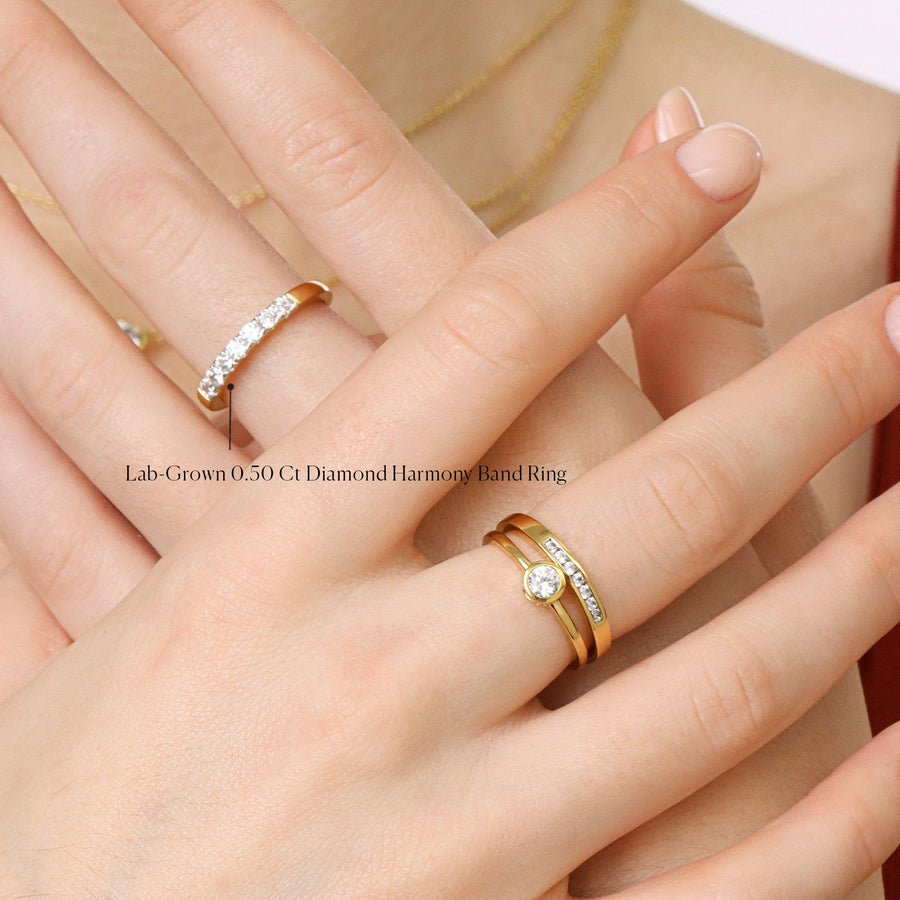 Lab-Grown 0.50 Ct Diamond Harmony Band Ring