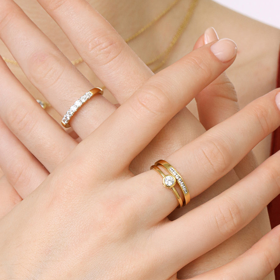 Lab-Grown 0.50 Ct Signature Bezel Ring