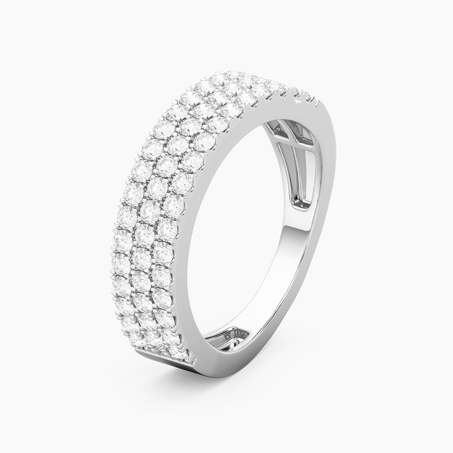 Lab-Grown  Gleaming Round Diamond Band Ring