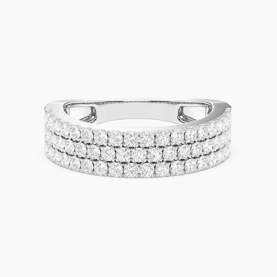 Lab-Grown  Gleaming Round Diamond Band Ring