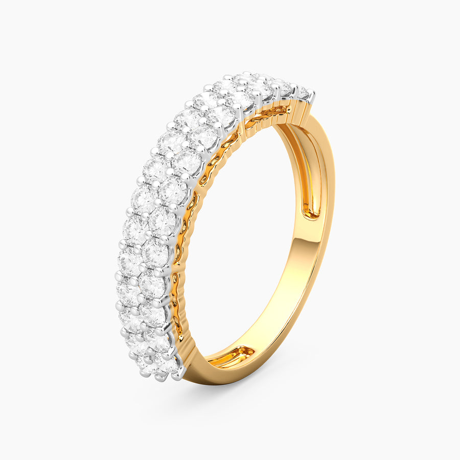 Lab-Grown  Gold Circle Band Ring