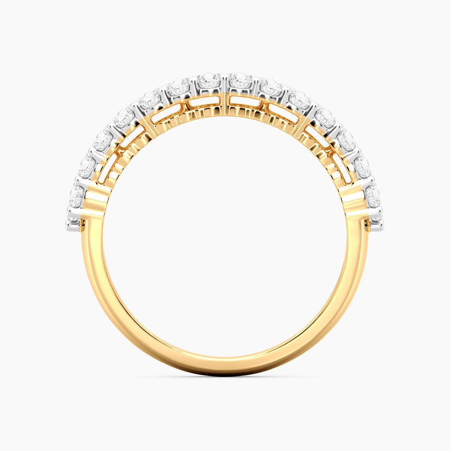 Lab-Grown  Gold Circle Band Ring