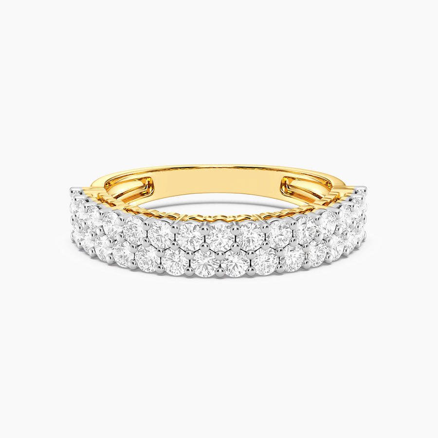 Lab-Grown  Gold Circle Band Ring