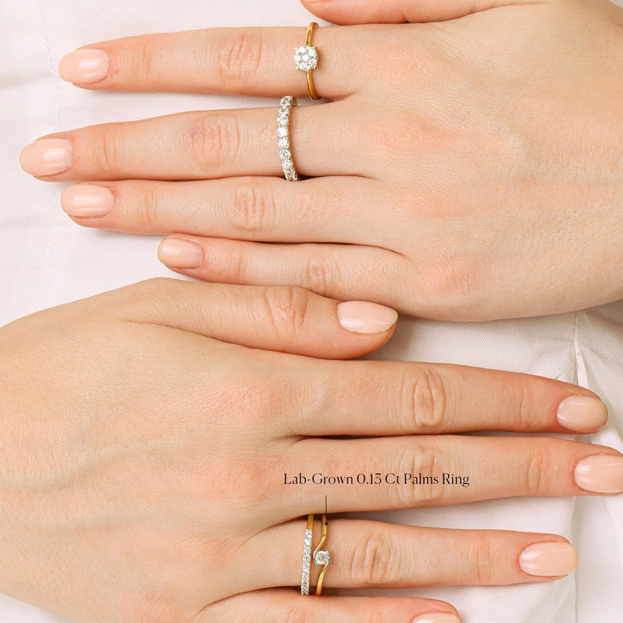 Lab-Grown 0.13 Ct Palms Ring