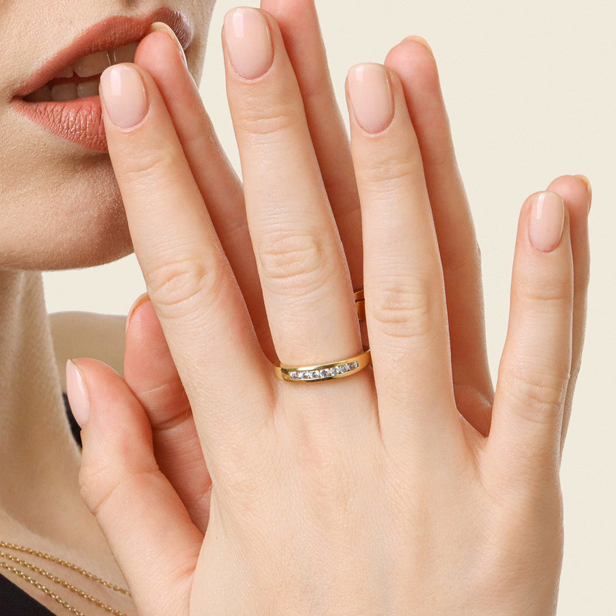 Lab-Grown 0.29 Ct Stackable Symmetry Ring