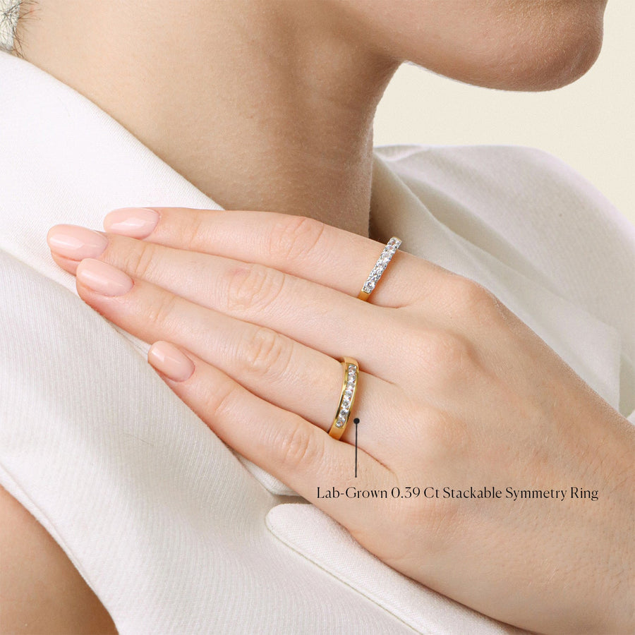 Lab-Grown 0.39 Ct Stackable Symmetry Ring