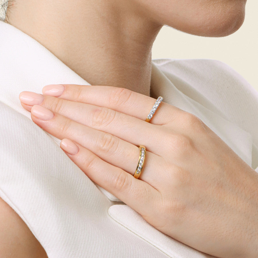 Lab-Grown 0.39 Ct Stackable Symmetry Ring