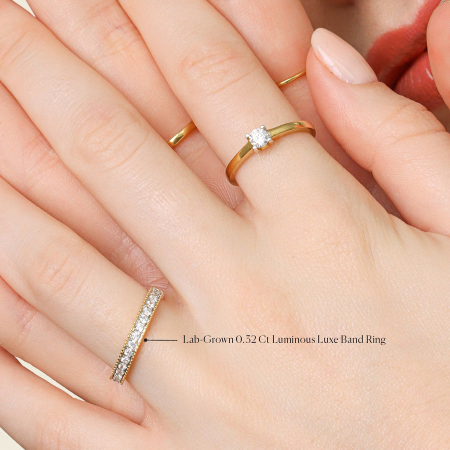 Lab-Grown 0.32 Ct Luminous Luxe Band Ring