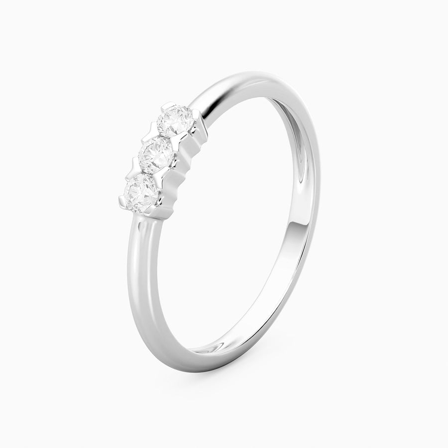 Lab-Grown 0.17 Ct Tri-Stone Brilliance Ring