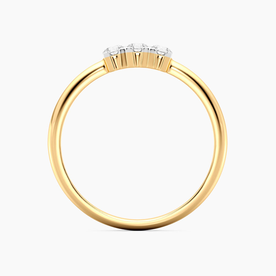 Lab-Grown 0.17 Ct Tri-Stone Brilliance Ring