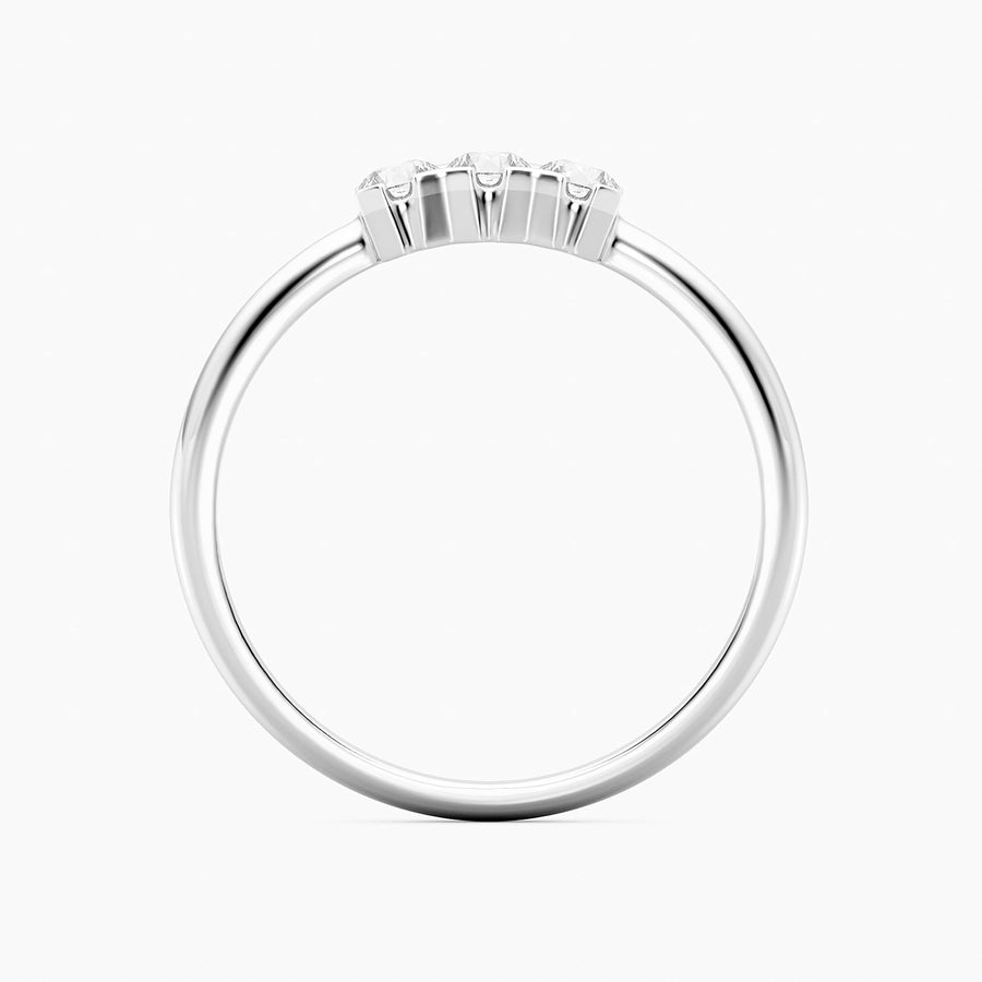 Lab-Grown 0.22 Ct Tri-Stone Brilliance Ring