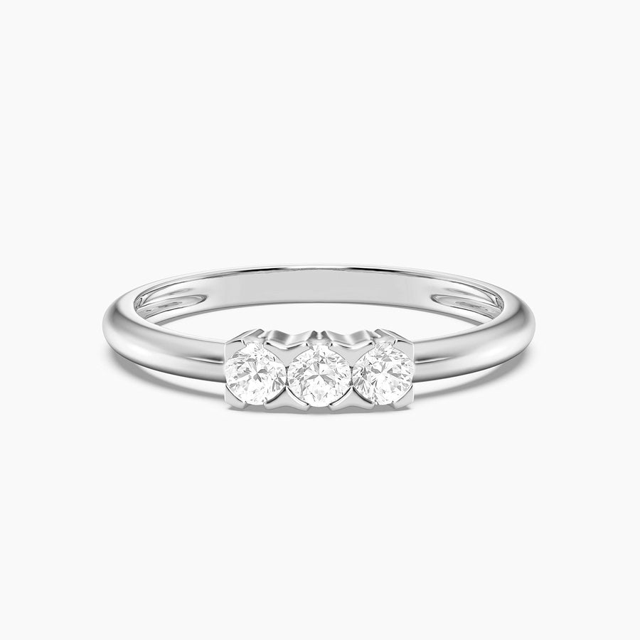Lab-Grown 0.22 Ct Tri-Stone Brilliance Ring