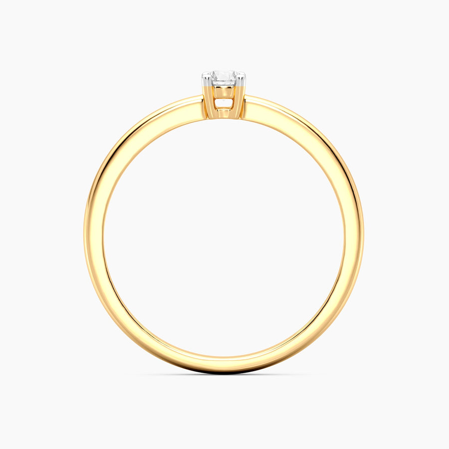 Lab-Grown 0.11 Ct Solo Diamond Stackable Ring