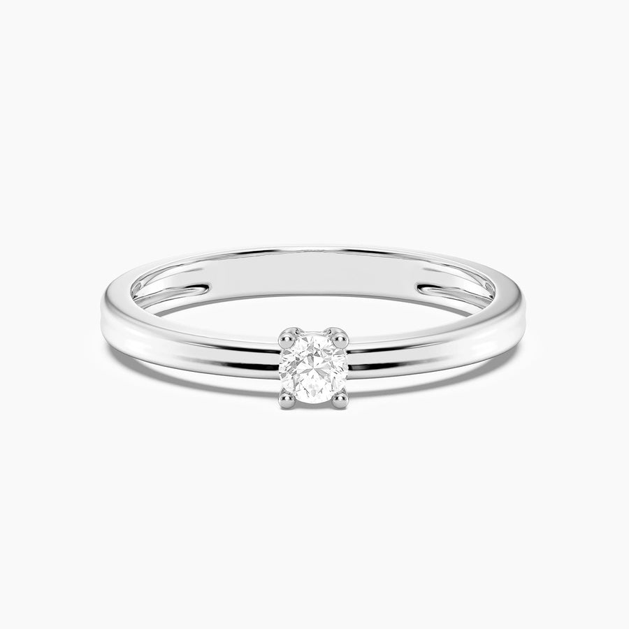 Lab-Grown 0.11 Ct Solo Diamond Stackable Ring
