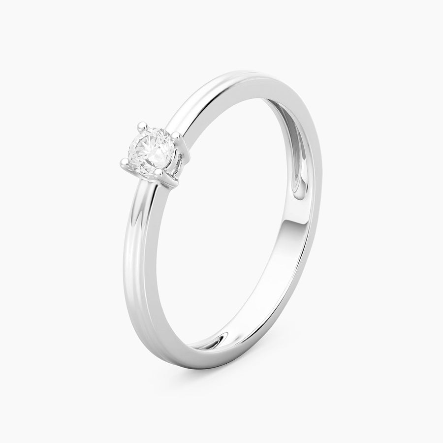 Lab-Grown 0.13 Ct Solo Diamond Stackable Ring