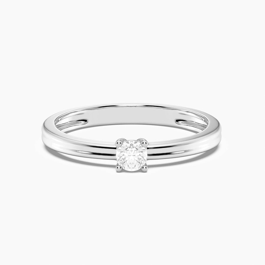 Lab-Grown 0.13 Ct Solo Diamond Stackable Ring