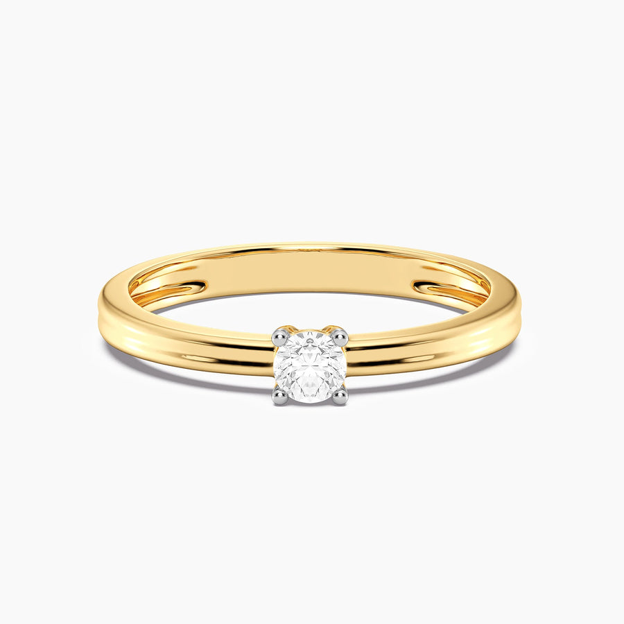 Lab-Grown 0.13 Ct Solo Diamond Stackable Ring