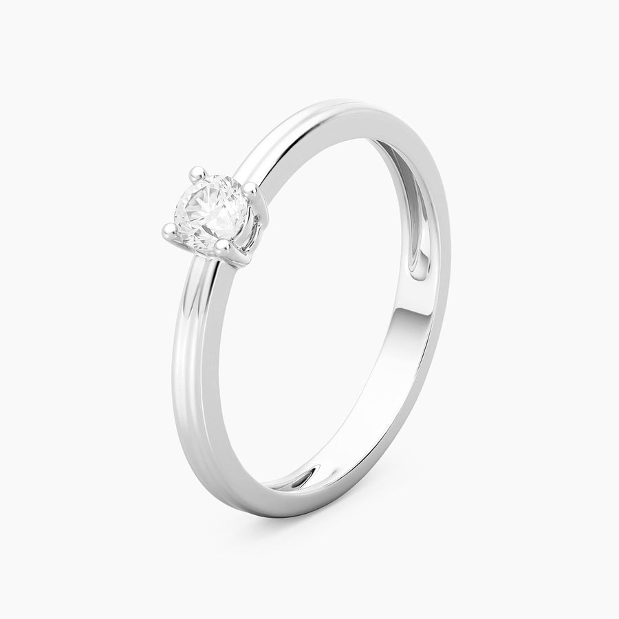 Lab-Grown 0.20 Ct Solo Diamond Stackable Ring