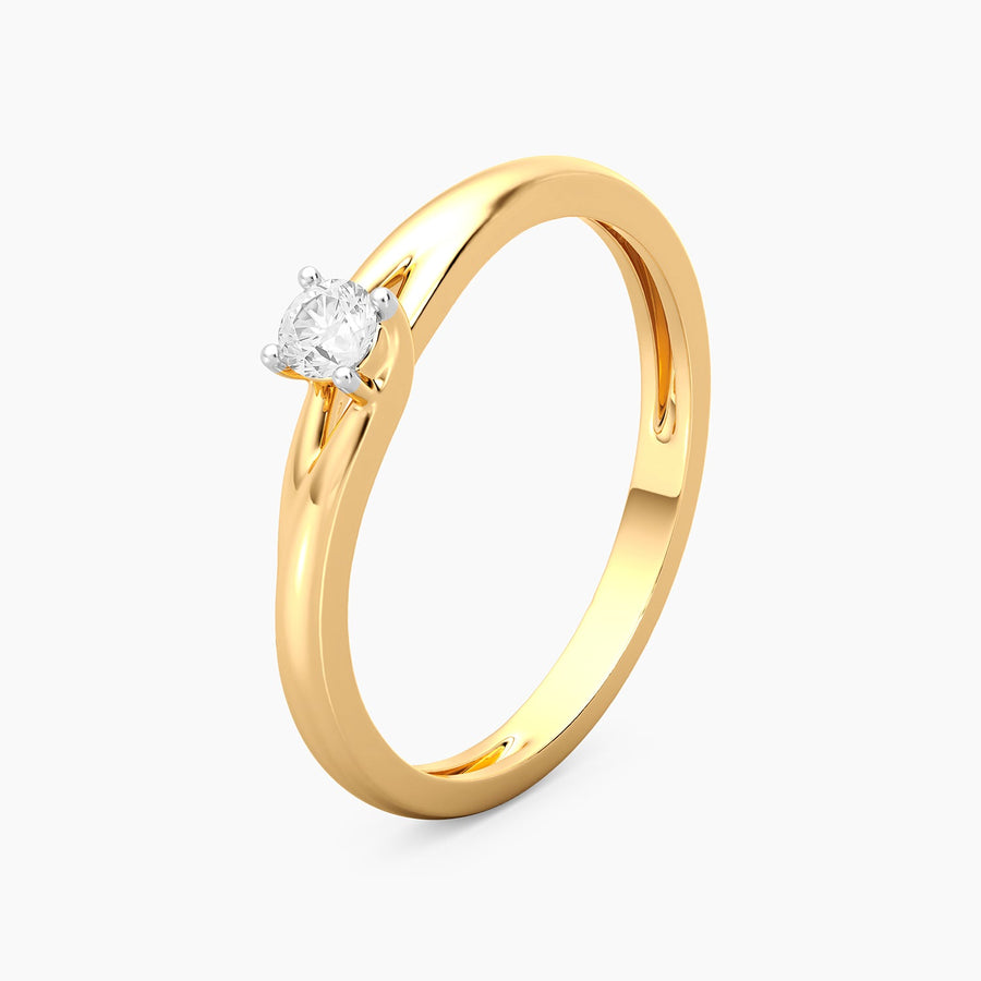 Lab-Grown 0.11 Ct Grapevine Solo Ring
