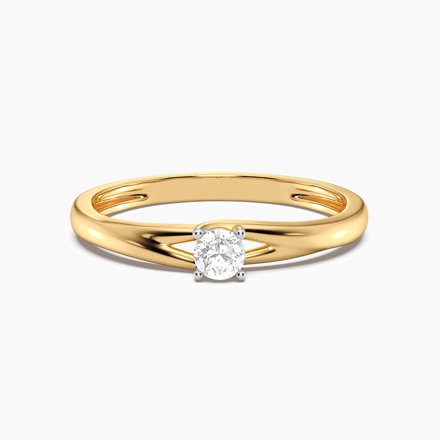 Lab-Grown 0.13 Ct Grapevine Solo Ring