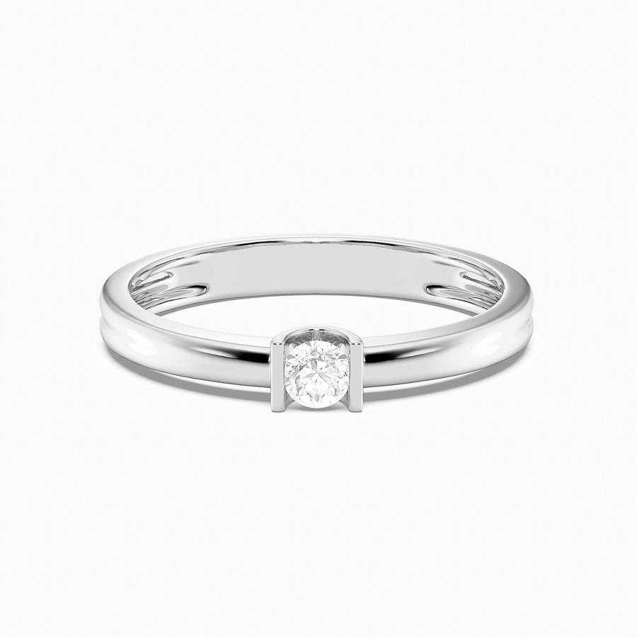 Lab-Grown 0.11 Ct Twin Bar Stackable Ring