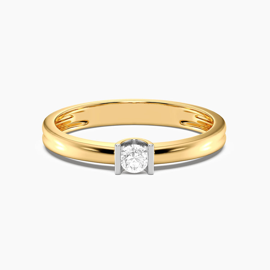 Lab-Grown 0.11 Ct Twin Bar Stackable Ring