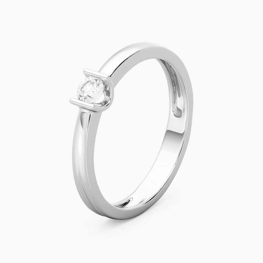 Lab-Grown 0.13 Ct Twin Bar Stackable Ring