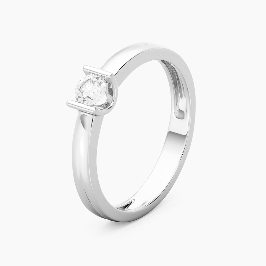 Lab-Grown 0.20 Ct Twin Bar Stackable Ring