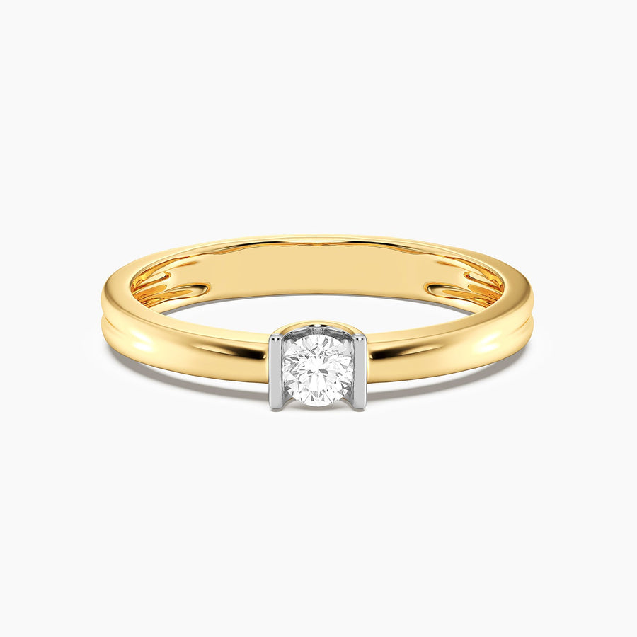 Lab-Grown 0.20 Ct Twin Bar Stackable Ring