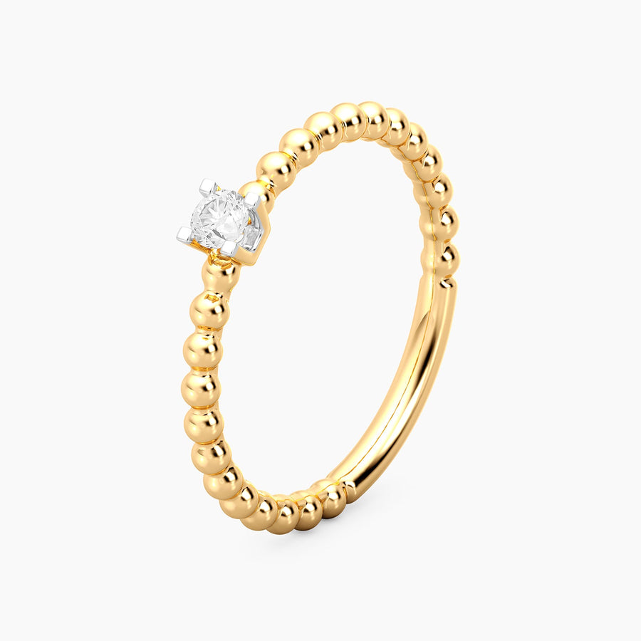 Lab-Grown 0.10 Ct Puff Ring