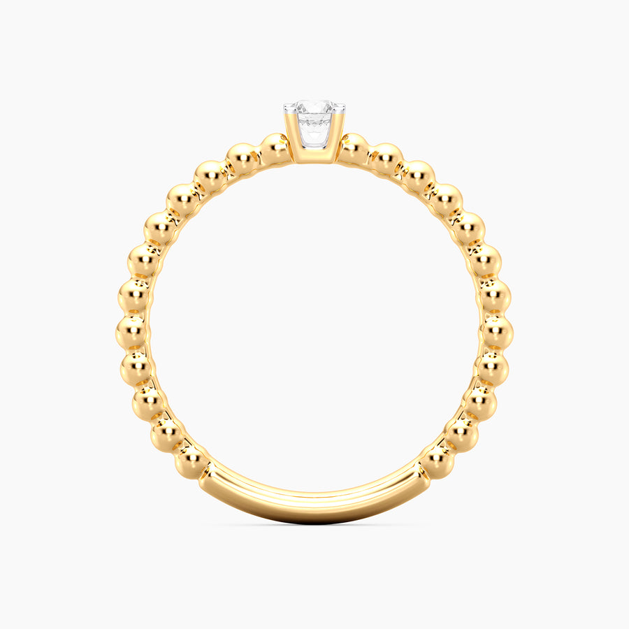 Lab-Grown 0.10 Ct Puff Ring
