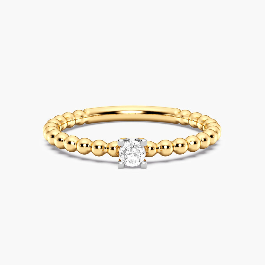 Lab-Grown 0.10 Ct Puff Ring