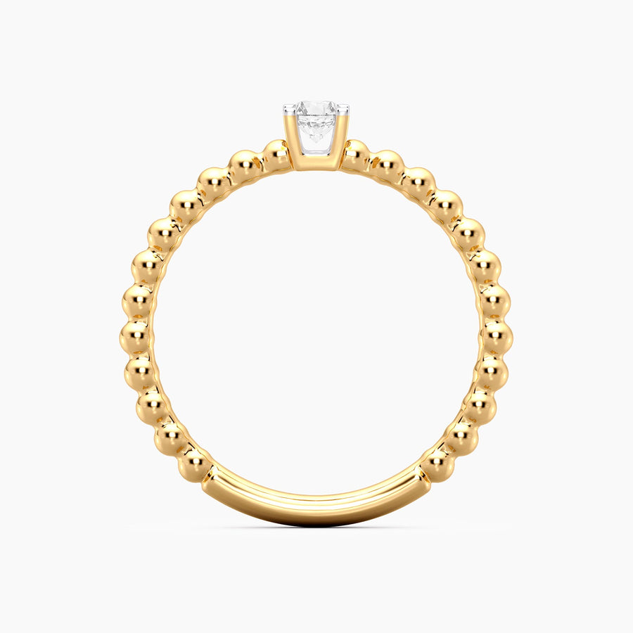 Lab-Grown 0.13 Ct Puff Ring