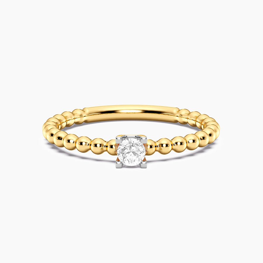 Lab-Grown 0.13 Ct Puff Ring