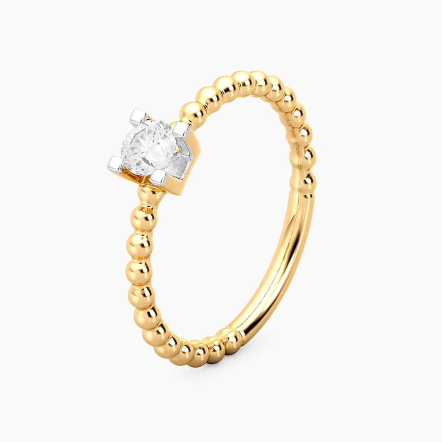 Lab-Grown 0.25 Ct Puff Ring