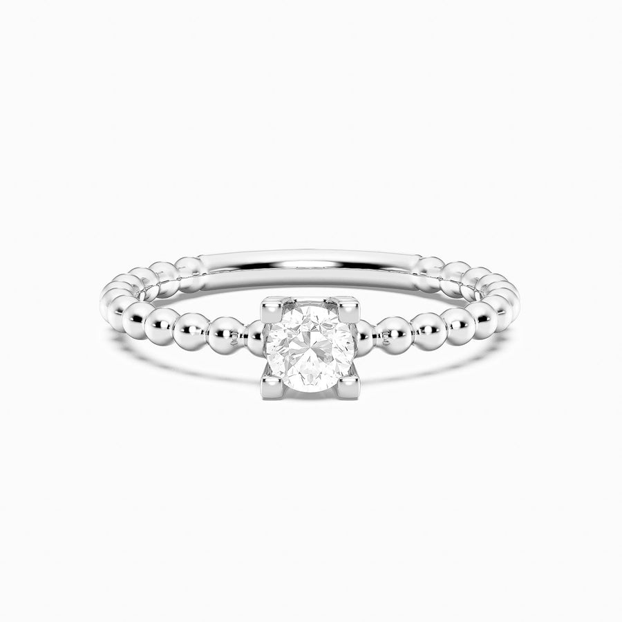 Lab-Grown 0.25 Ct Puff Ring
