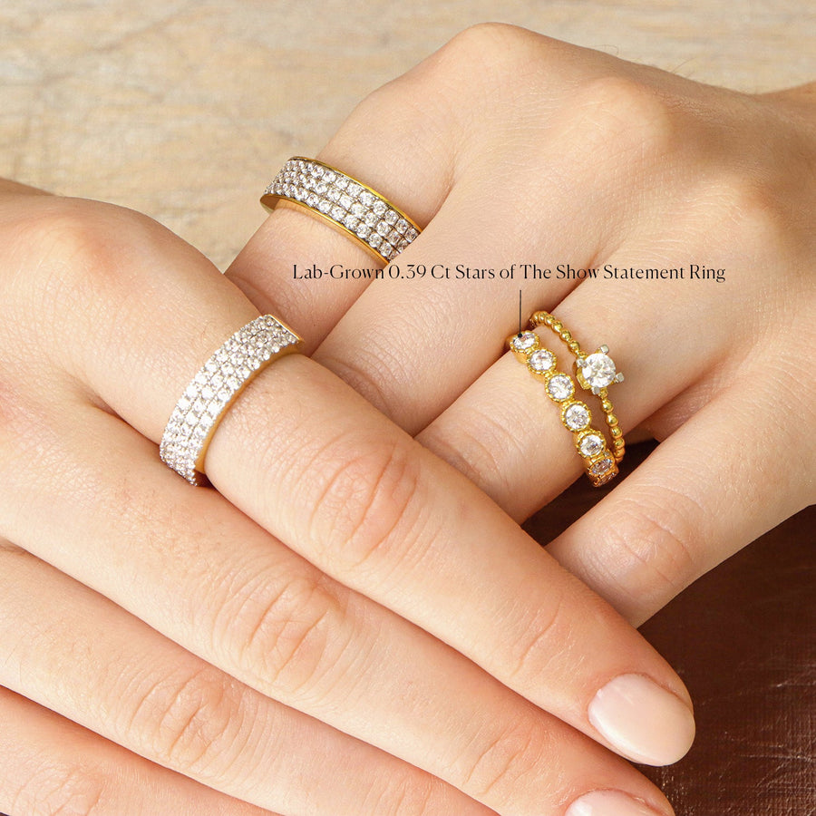 Lab-Grown 0.39 Ct Stars of The Show Statement Ring
