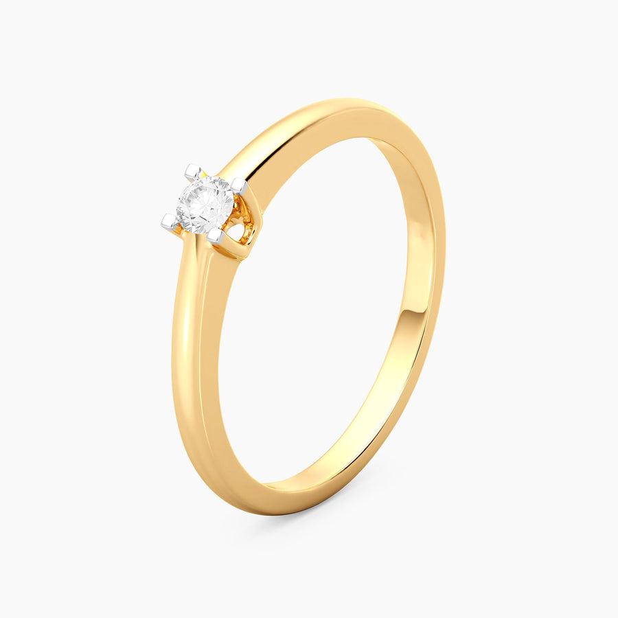 Lab-Grown 0.11 Ct Pillars Solo Ring